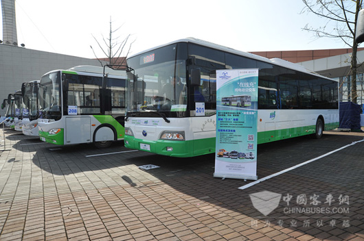 扬子江在线充纯电动城市客车拉力赛上显风采