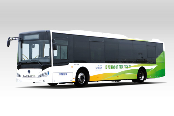 申龙slk6129uschev01公交车柴油电混动国四1036座