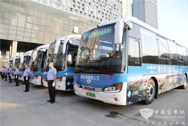 坐苏州金龙新能源公交去看海 南通——通州湾直达快线正式开通!